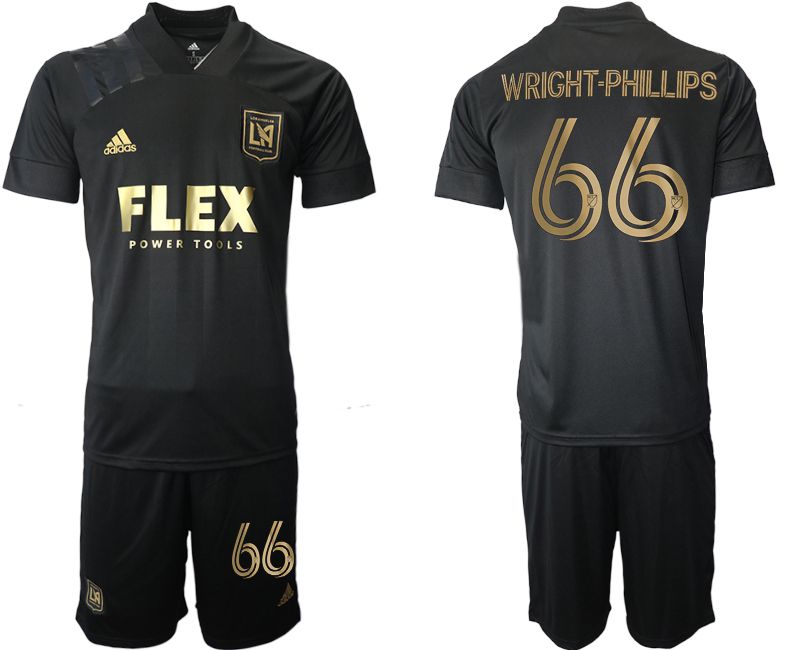 Men 2021-2022 Club Los Angeles FC home black #66 Adidas Soccer Jersey